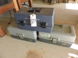 Lot of Three (3) Plastic Tool Boxes