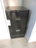 Small Black 2-Drawer File Cabinet - 15