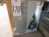 7-Foot Tall Faux Christmas Tree in Box AND Industrial Christmas Tree Stand