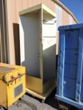 Tall Rolling Aircraft Parts Cart - has 'Aircraft Tow Bar - Style' handle