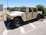 HUMVEE -- AM GENERAL 1.25 Ton, 4X4, W/E, HMMWV M-998.  Date: February 1991.  3411 Miles.