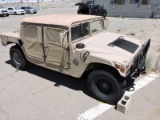 HUMVEE -- AM GENERAL 1.25 Ton, 4X4, W/E, HMMWV M-1038.  Date: March 1987.  54,558 Miles.