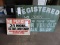 Vintage NY Inspection Station Sign and No Parking Sign