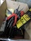 Box of Misc. Tools:  Punches, Tape Measure, Battery Terminal Cleaner, Saw Blades