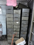 Metal Cabinets with Various Used Parts - Cabinets and Contents