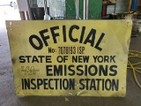 Vintage NY State Inspection Station Sign - Metal