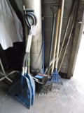 Lot of Various Tools - Snow Shovels, Rakes, Breaker Bars, Etc...