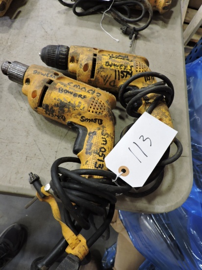 Pair of DeWalt Drills / Screw Guns - Corded