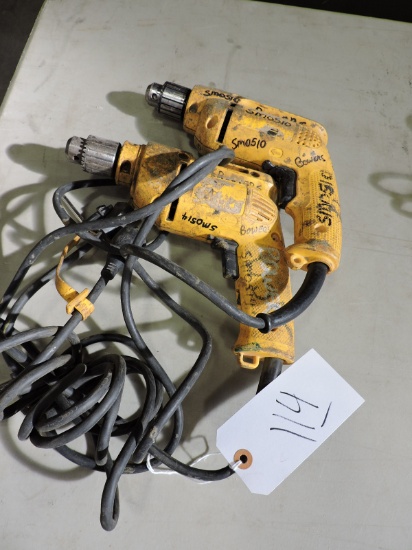Pair of DeWalt Drills / Screw Guns - Corded