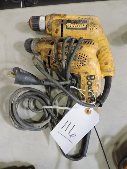 Pair of DeWalt Drills / Screw Guns - Corded