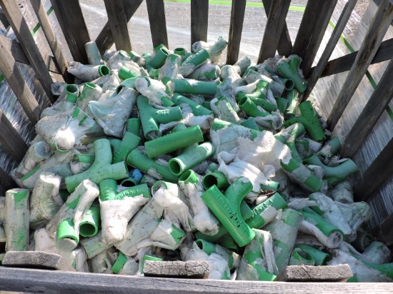 Lot of Cast Iron - 1.5" T-Pipe / Epoxy-Coated / Approx. 250 Pieces