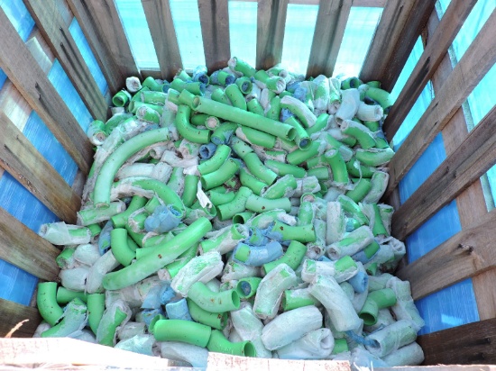 Lot of Cast Iron - 1.5" Assorted Pipe and Parts / Epoxy-Coated / Approx. 250 Pieces