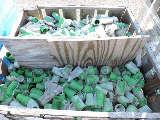 Lot of Cast Iron - 1.5" Assorted Pipe and Parts / Epoxy-Coated / Approx. 150 Pieces