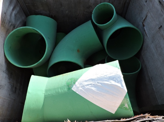 Lot of Cast Iron - 10" Assorted Pipe / Epoxy-Coated / 6 Pieces
