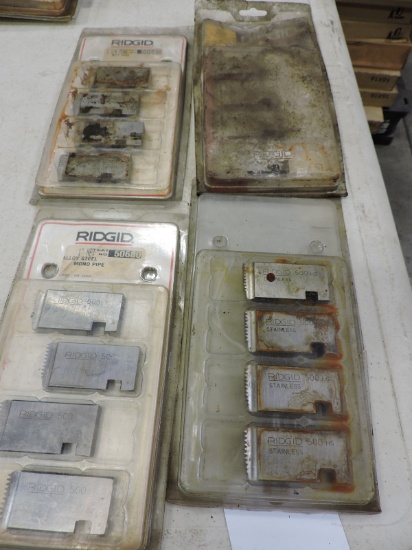 Assortment of RIDGID Pipe Threading Dies - See Photos