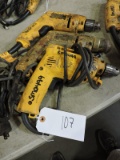 Set of 3 DeWalt Drills / Screw Guns - Corded