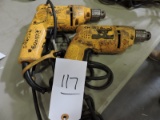 Pair of DeWalt Drills / Screw Guns - Corded