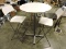 White Café' Table with Tall Folding Stools (2)