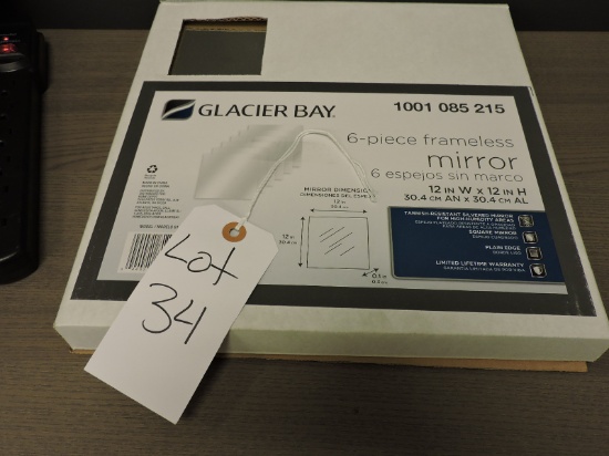 Case of 6 Glacier Bay 12" X 12" Frameless Mirrors