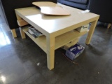 Blonde Wood 2-Level Coffee Table -- 30.5