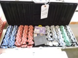 Large Portable Poker Set with Case -- See Photos