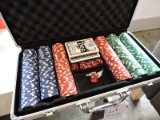 Portable Poker Set with Case -- See Photos