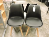 Lot of 4 Modern Black Chairs - See Photos