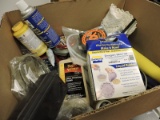 Box of Assorted Hardware and Chemicals