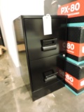 2-Drawer Black Filing Cabinet