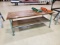 Custom Welded Steel & Wood Low Work Table - Very Solid