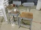 Pair of Industrial Metal Chairs -- 18