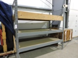 Small 3-Shelf Pallet Rack - As Pictured - 2 Metal Framed Shelves / 1 Wood Framed