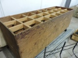 Wooden Rolling Upright Tool Holder / Storage Box