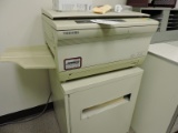 Toshiba Copier with Paper / Supply Cabinet