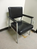 Black Office Waiting Area / Guest Chair