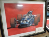 Ron Burton 1968 Racing Lithograph - Framed: 'The Eagle - Dan Gurney'