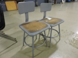 Pair of Vintage Steel Industrial Chairs