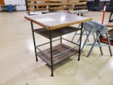 Custom Welded Vintage Industrial Drafting Table