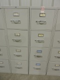 Pair of 4-Drawer Steel Filing Cabinets (total of 2)