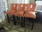 Padded Bar Stools - Microsuede - Set of 3 (one is damaged)