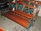 Metal & Wood Outdoor Bench -- 50