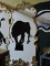 Single Ornage Painted Circus Mirror - ELEPHANT