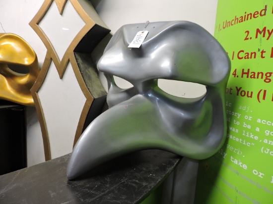 Giant MARDI GRAS MASK - Silver