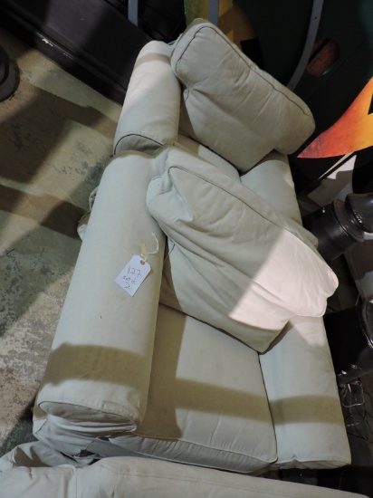 Pair of Cloth IKEA Chairs - Missing Legs / Dirty - 40" Wide X 36" Deep