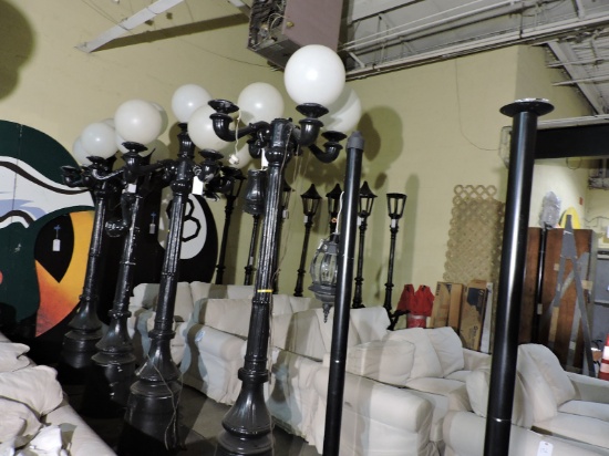 Lot of 7 Various LAMP POSTS in need of repair
