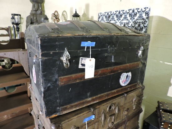 Vintage Camelback Trunk - Approx. 34" Wide X 18" Deep X 20" Tall