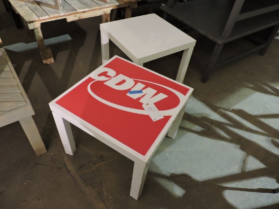 Pair of Side Tables -- Approx. 22" X 22" X 18"