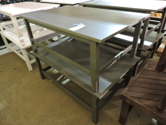 Pair of Gray Outdoor / Patio Coffee Tables