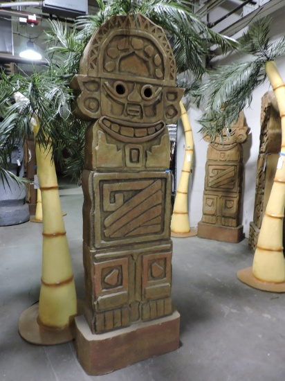 Mayan Statue Replica - Faux / Replica - Approx. 91" Tall X 30" Wide