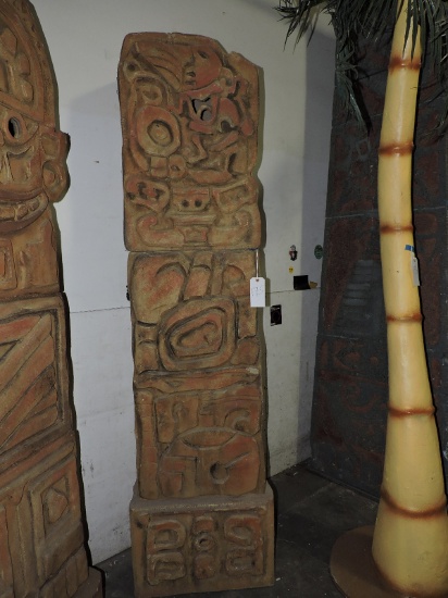 Mayan Statue Replica - Faux / Replica - Approx. 91" Tall X 30" Wide